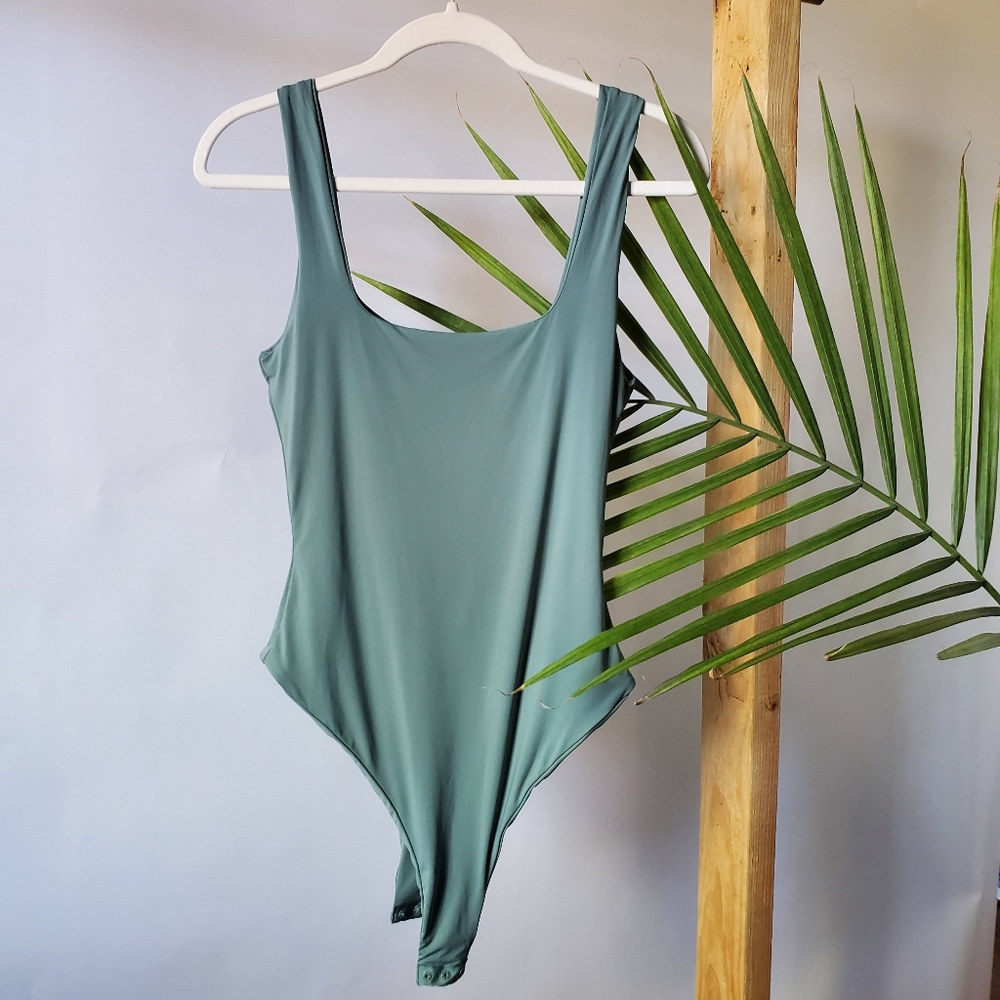 Shein gray-ish blue bodysuit size 4